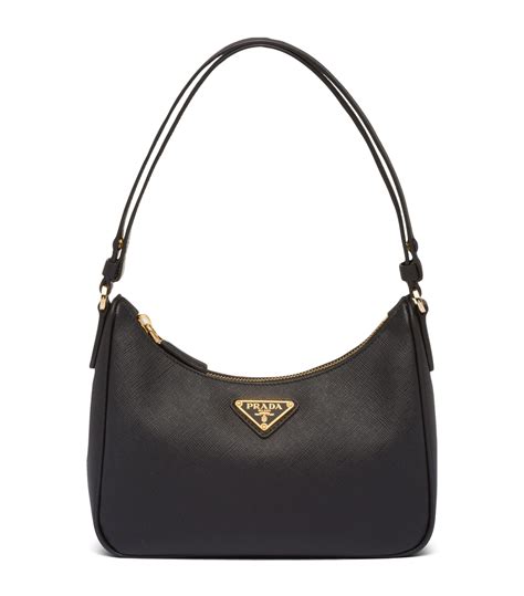 prada argyle saffiano|Black Saffiano Leather Shoulder Bag .